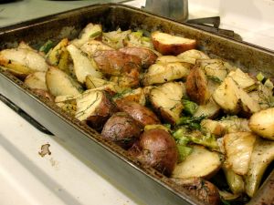 Oven roasted fennel and red potatoes